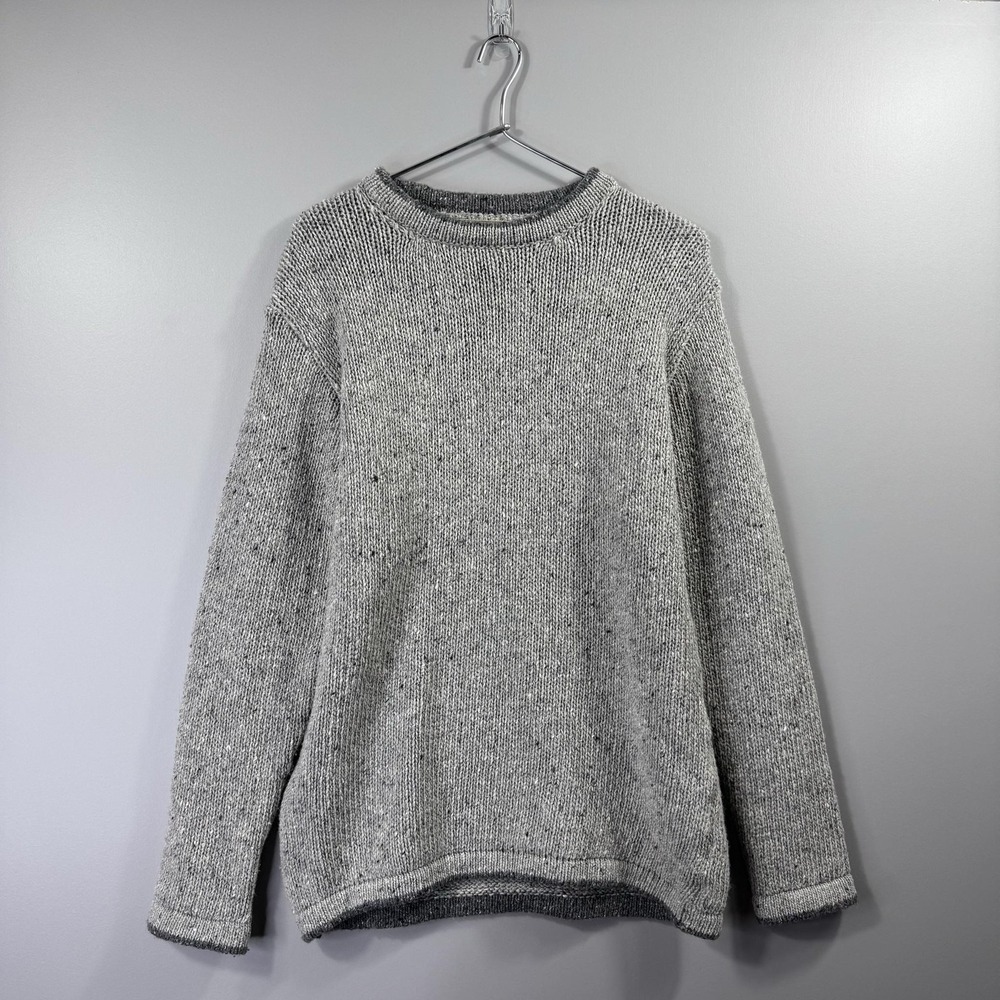 Aran Sweater Market Sweater Mens Medium Gray Wool Cashmere Knit Pullover Ireland